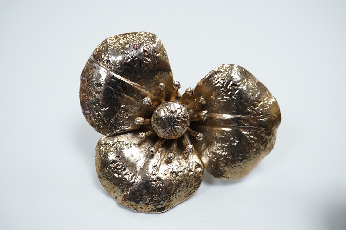 A pair of Yves Saint Laurent Rive Gauche ear clips